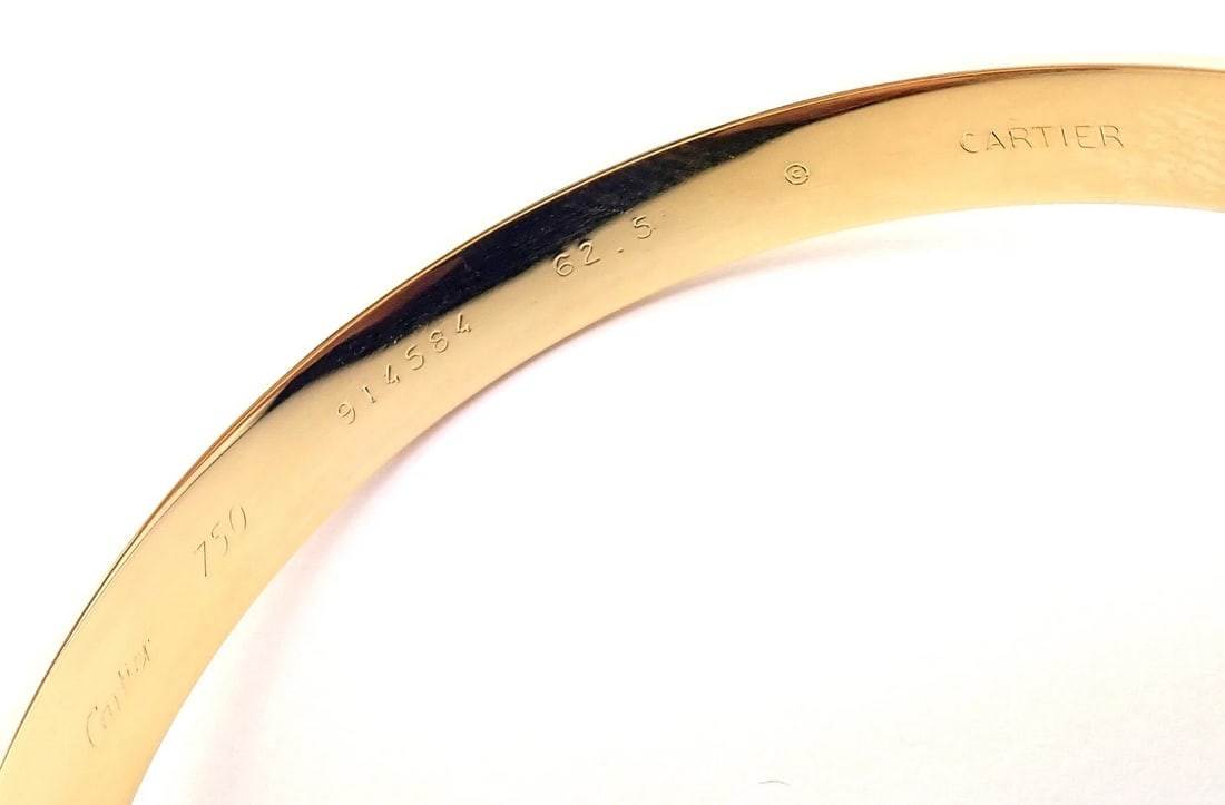 Rare! Cartier 18k Tricolor Gold Slip-On Bangle Bracelet 1990 - 7