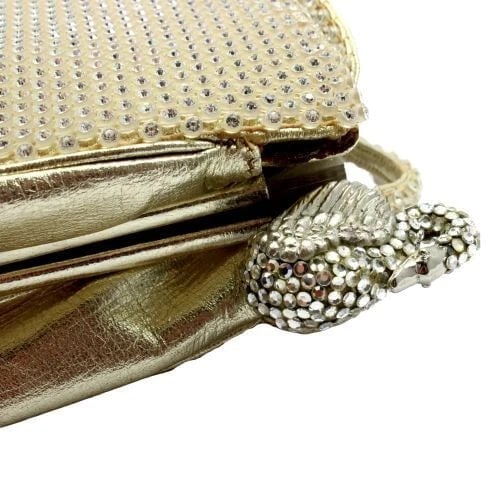 Judith Leiber Swarovski Crystal Swan White Clutch Purse Evening Bag - 2