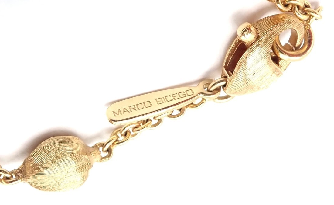 Authentic! Marco Bicego 18k Yellow Gold Amethyst Rhodolite Garnet 31" Necklace - 7