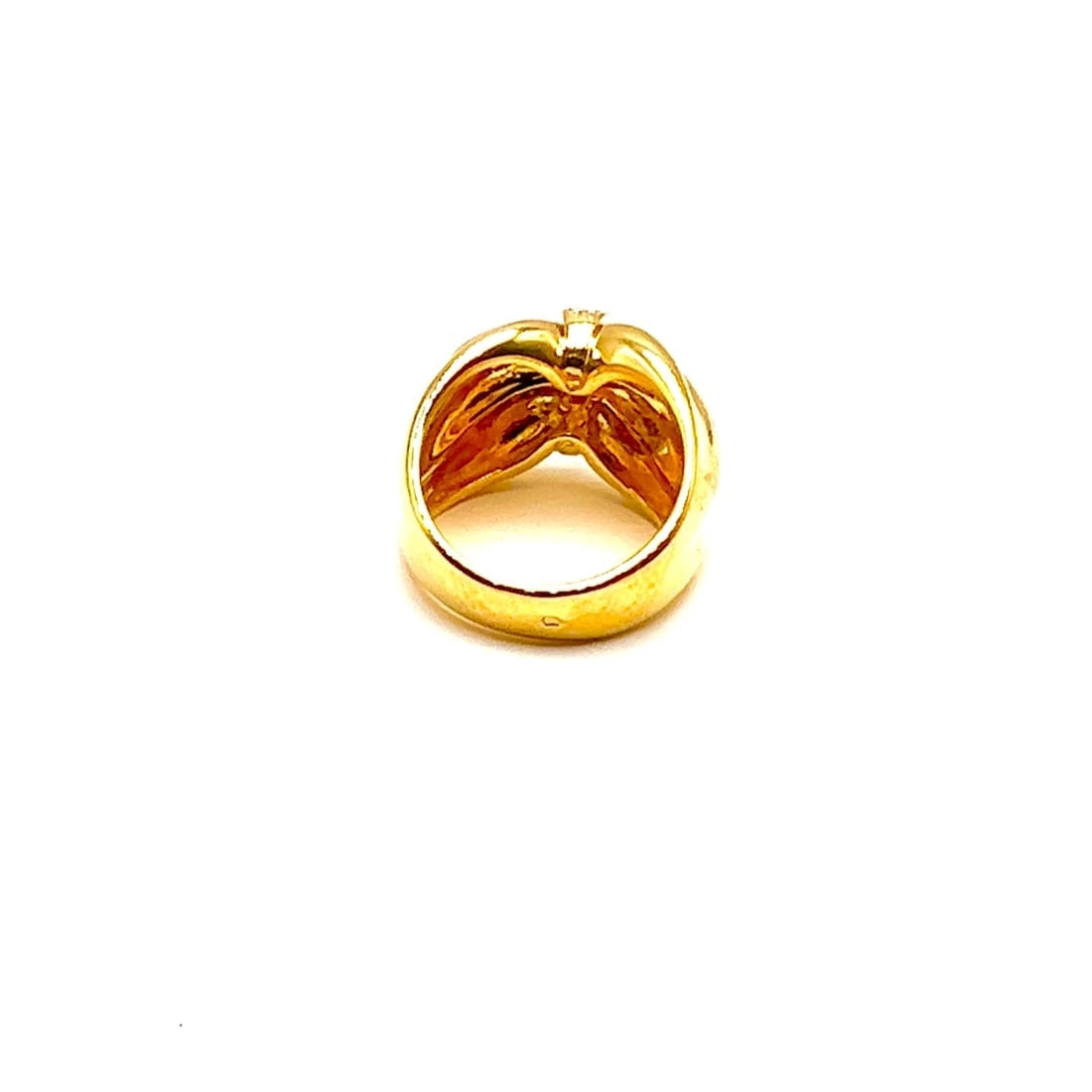Rare! Authentic Van Cleef & Arpels 18k Yellow Gold Diamond Bow Design Band Ring - 2