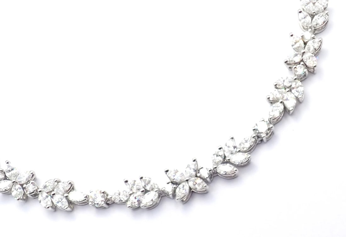 Tiffany & Co Victoria Platinum 15.92ct Diamond Mixed Cluster Necklace Paper - 6