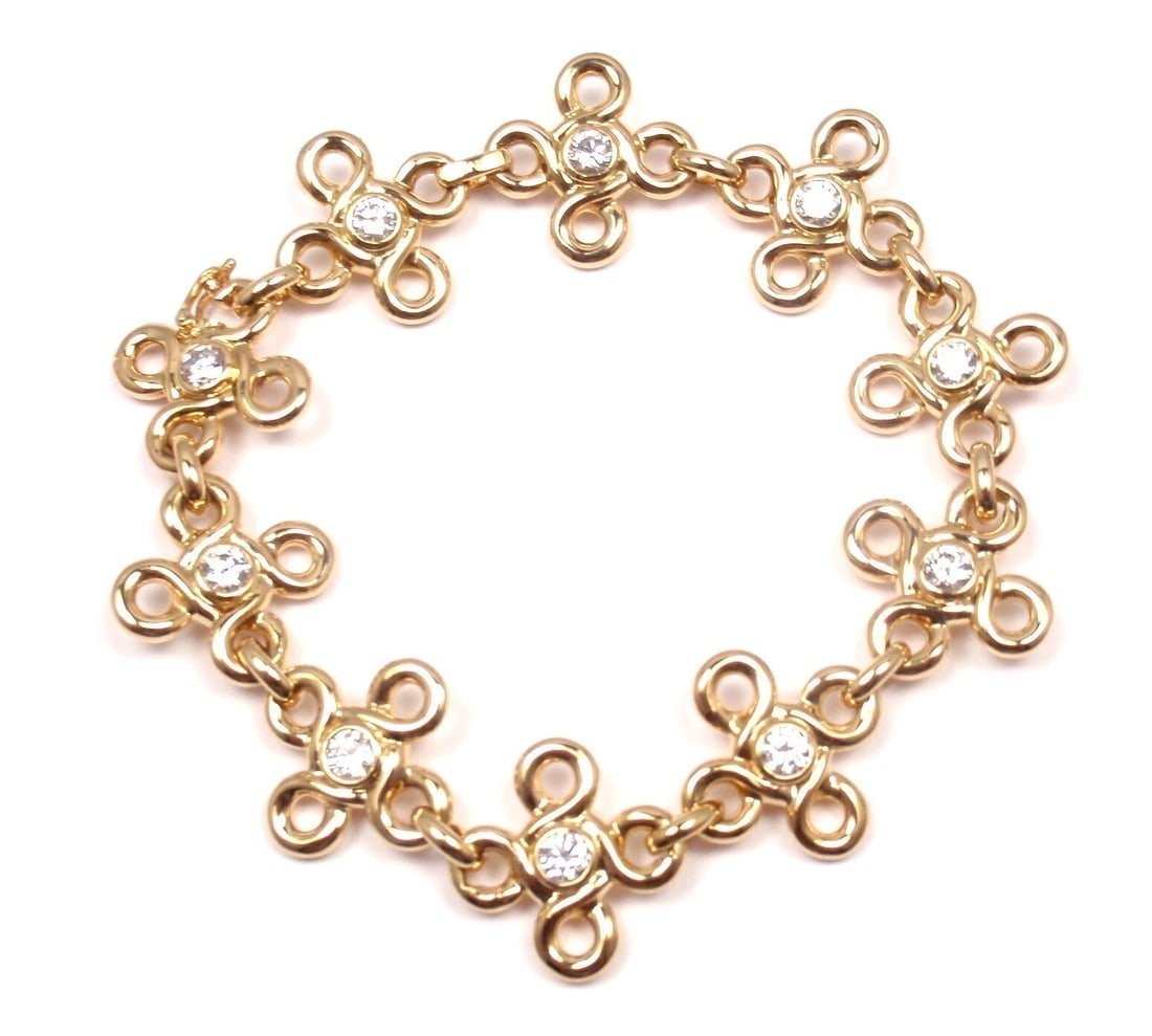 RARE! AUTHENTIC CHANEL 18K YELLOW GOLD DIAMOND BRACELET PAPERS - 3