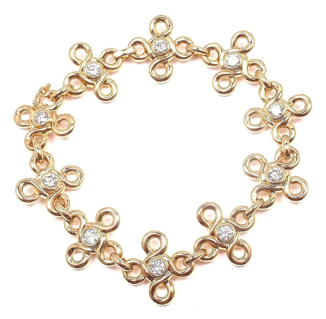 RARE! AUTHENTIC CHANEL 18K YELLOW GOLD DIAMOND BRACELET PAPERS - 4
