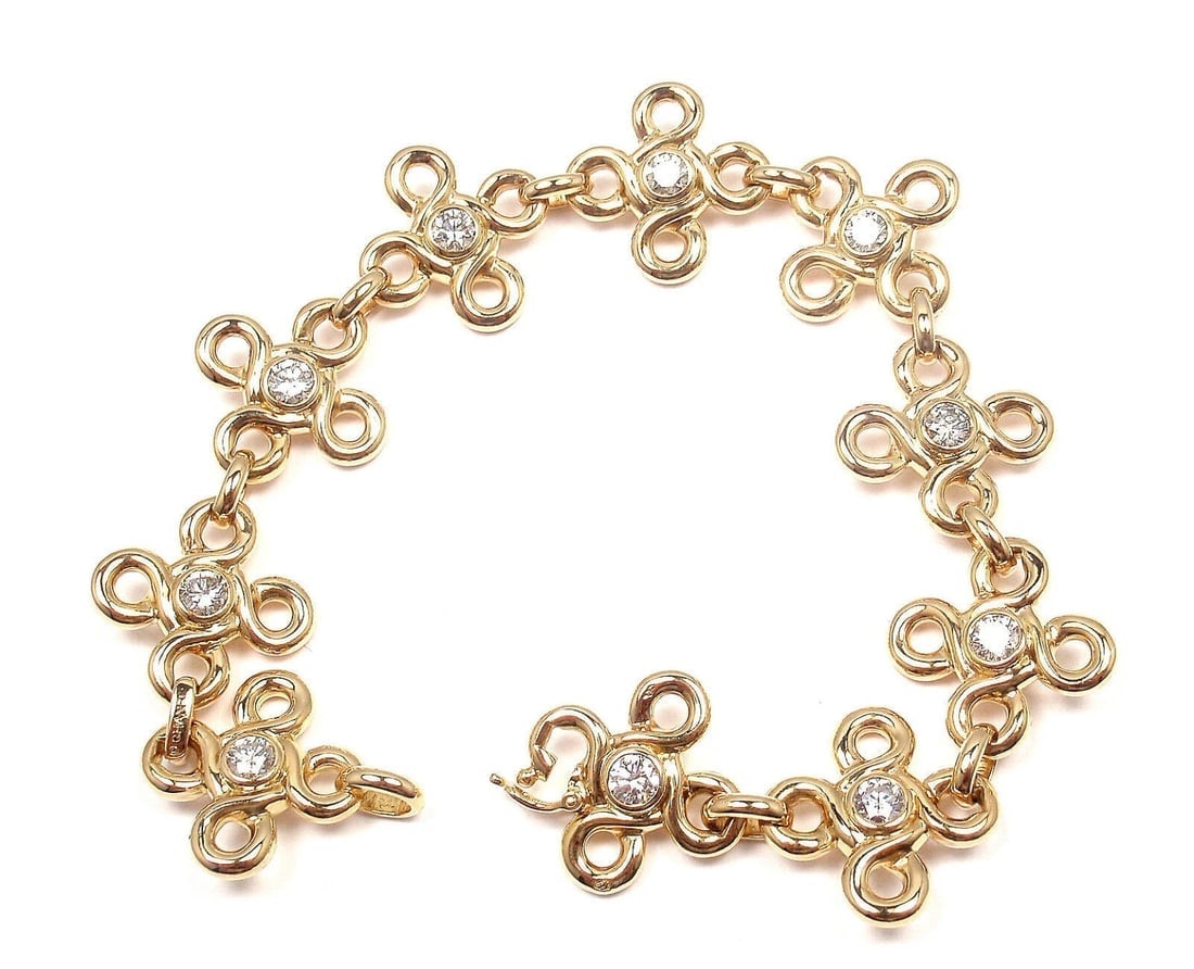 RARE! AUTHENTIC CHANEL 18K YELLOW GOLD DIAMOND BRACELET PAPERS - 8