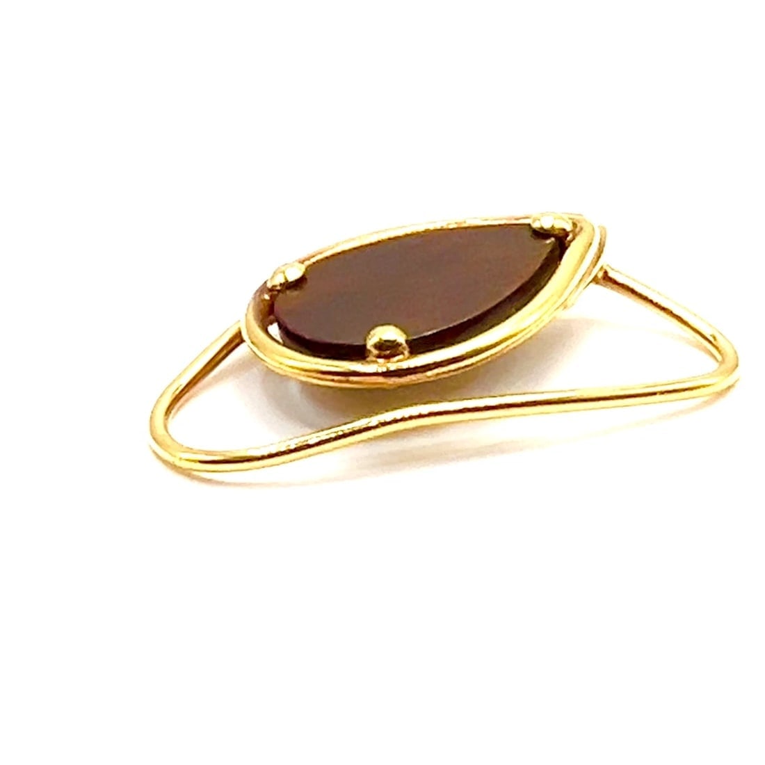 Vintage! Authentic Van Cleef & Arpels 18k Yellow Gold LetterWood Money Clip - 2