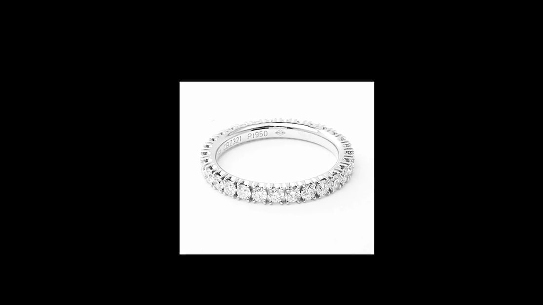 Cartier Étincelle De Cartier Platinum Diamond Eternity Band Ring Size 51 US 5.75 - 2