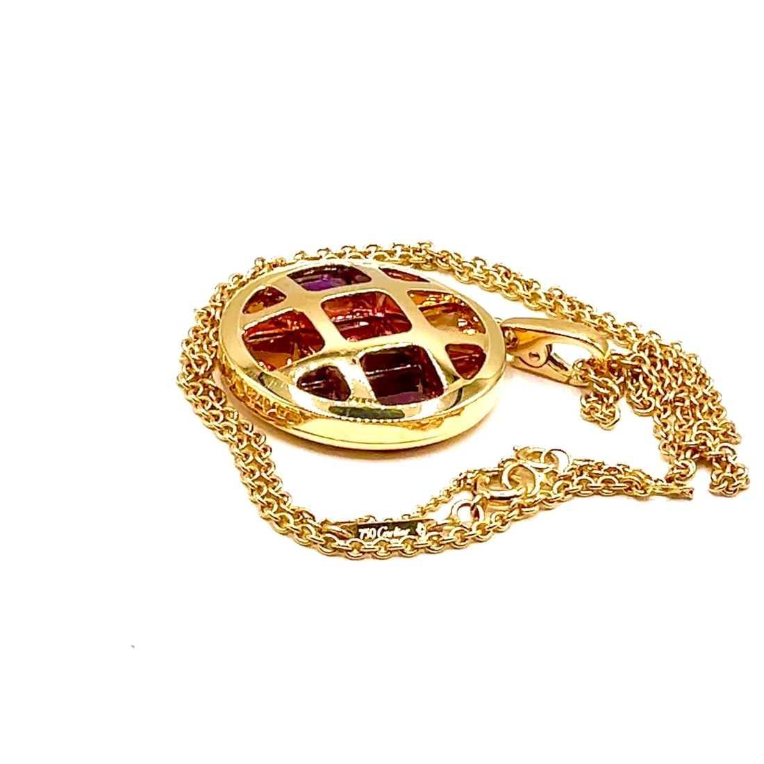 Cartier Pasha 18k Yellow Gold Amethyst Citrine Garnet Tourmaline Necklace Cert. - 2