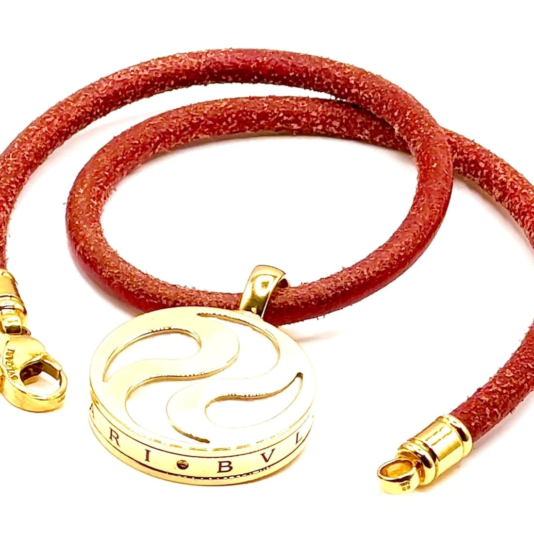 Bvlgari Bulgari Optical Illusion 18K Gold Steel Spinning MOP Pendant Necklace - 2