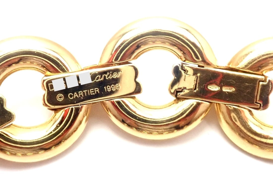 Rare! Authentic Cartier Trinity 18k Multi Color Gold Round Link Necklace - 5