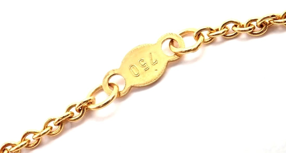 Authentic! Georg Jensen 18k Yellow Gold Star Of David Pendant Necklace - 10
