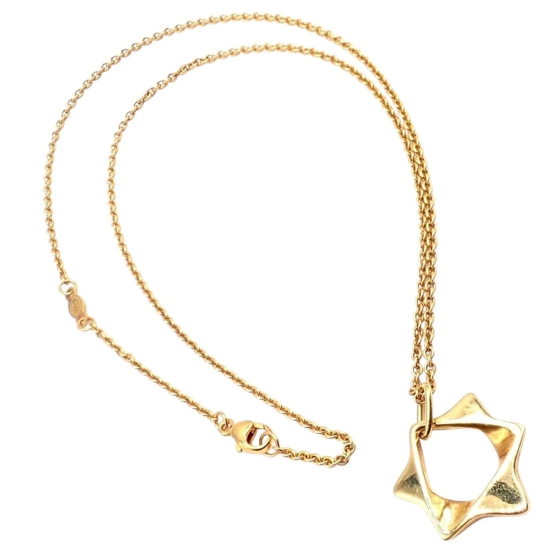 Authentic! Georg Jensen 18k Yellow Gold Star Of David Pendant Necklace: Authentic! Georg Jensen 18k Yellow Gold Star Of David Pendant Necklace About This Piece: Reflecting Georg Jensen’s heritage of refined craftsmanship, this 18k Yellow Gold Star of David Pendant