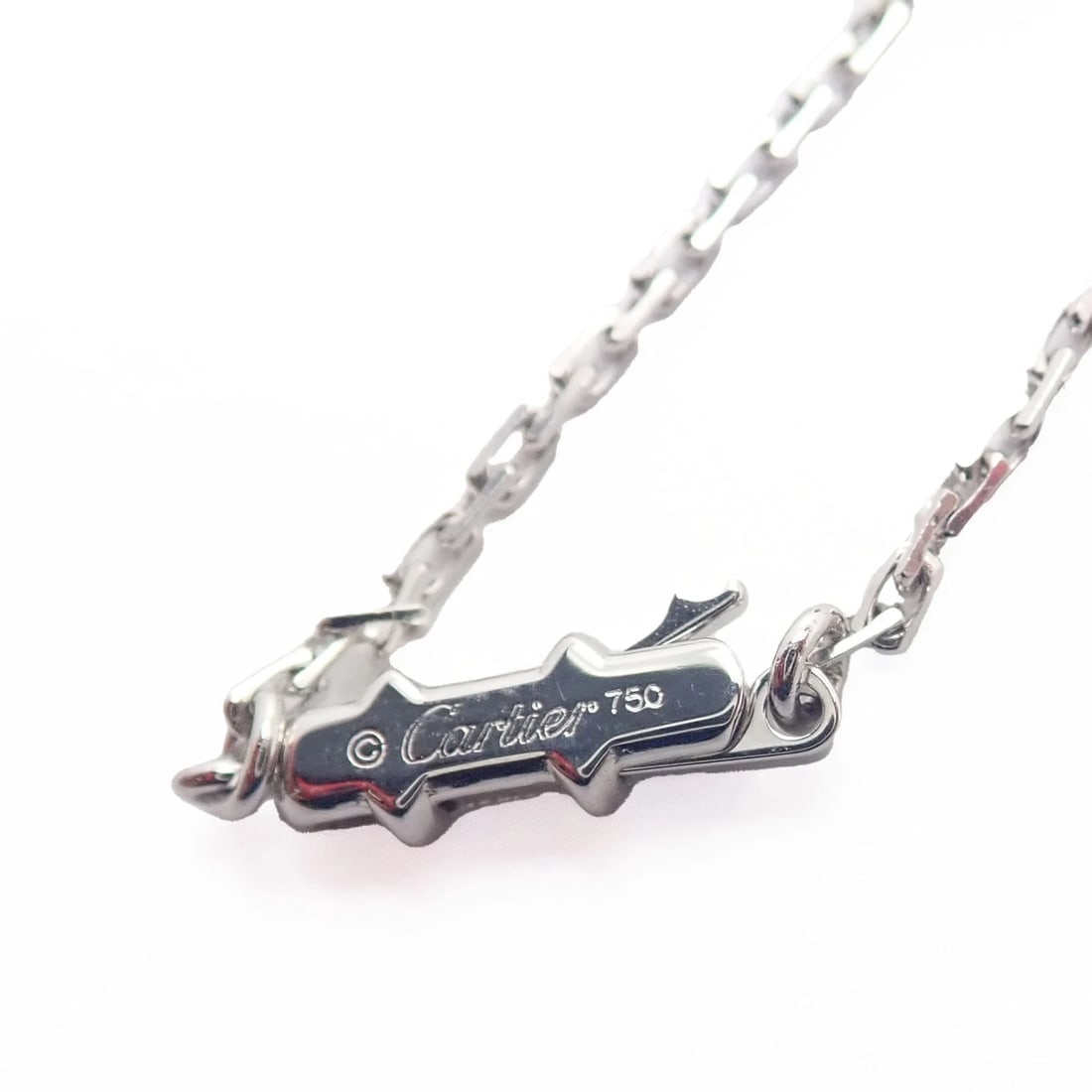 Authentic! Cartier Love Screws Station 18k White Gold 46" Long Chain Necklace - 12
