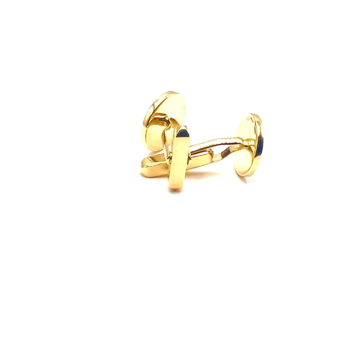 Authentic! Bvlgari Bulgari 18k Yellow Gold Lapis Lazuli Cufflinks - 2