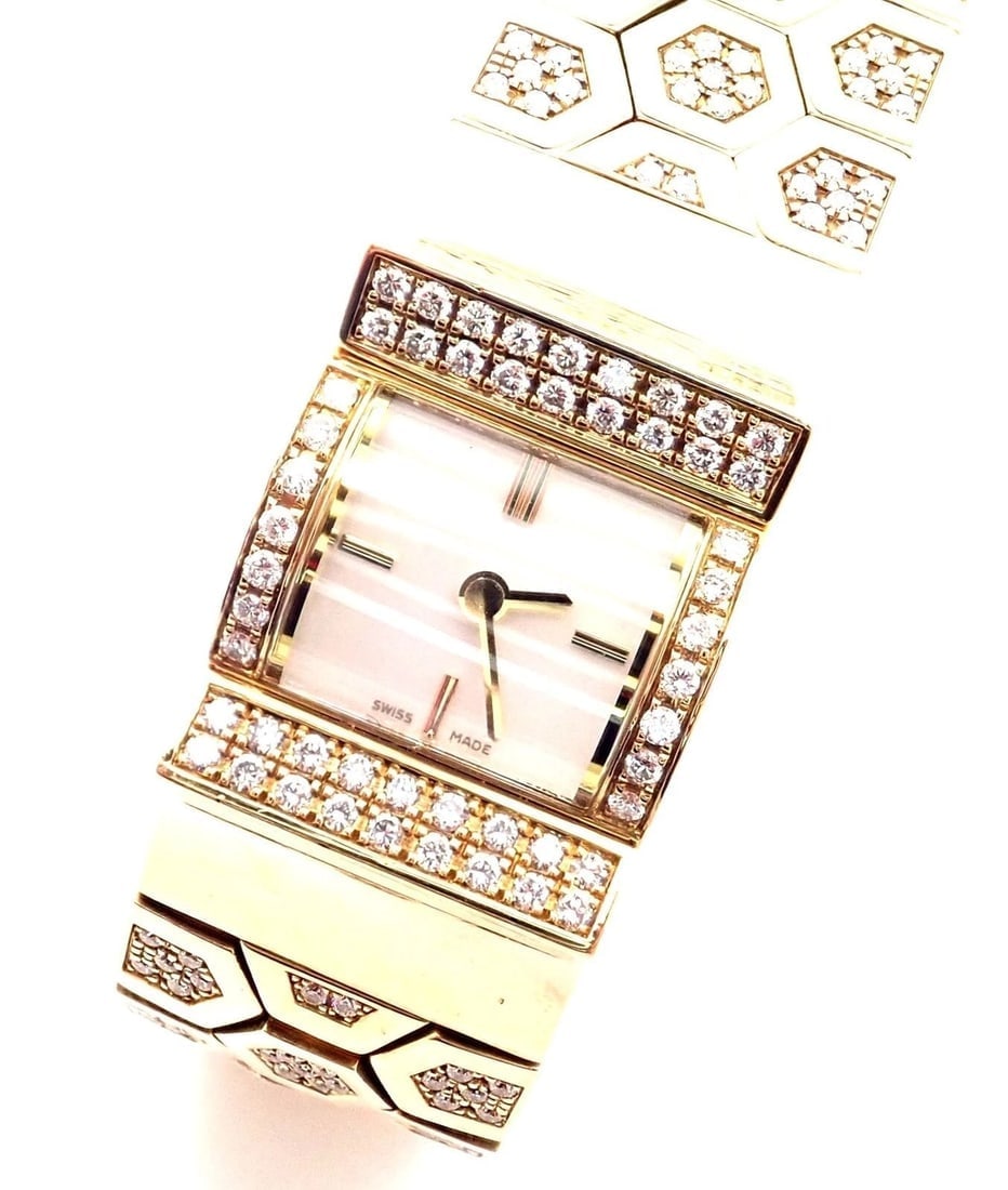 Authentic! Van Cleef & Arpels Ludo Swann 18k Yellow Gold Diamond Watch Papers - 4