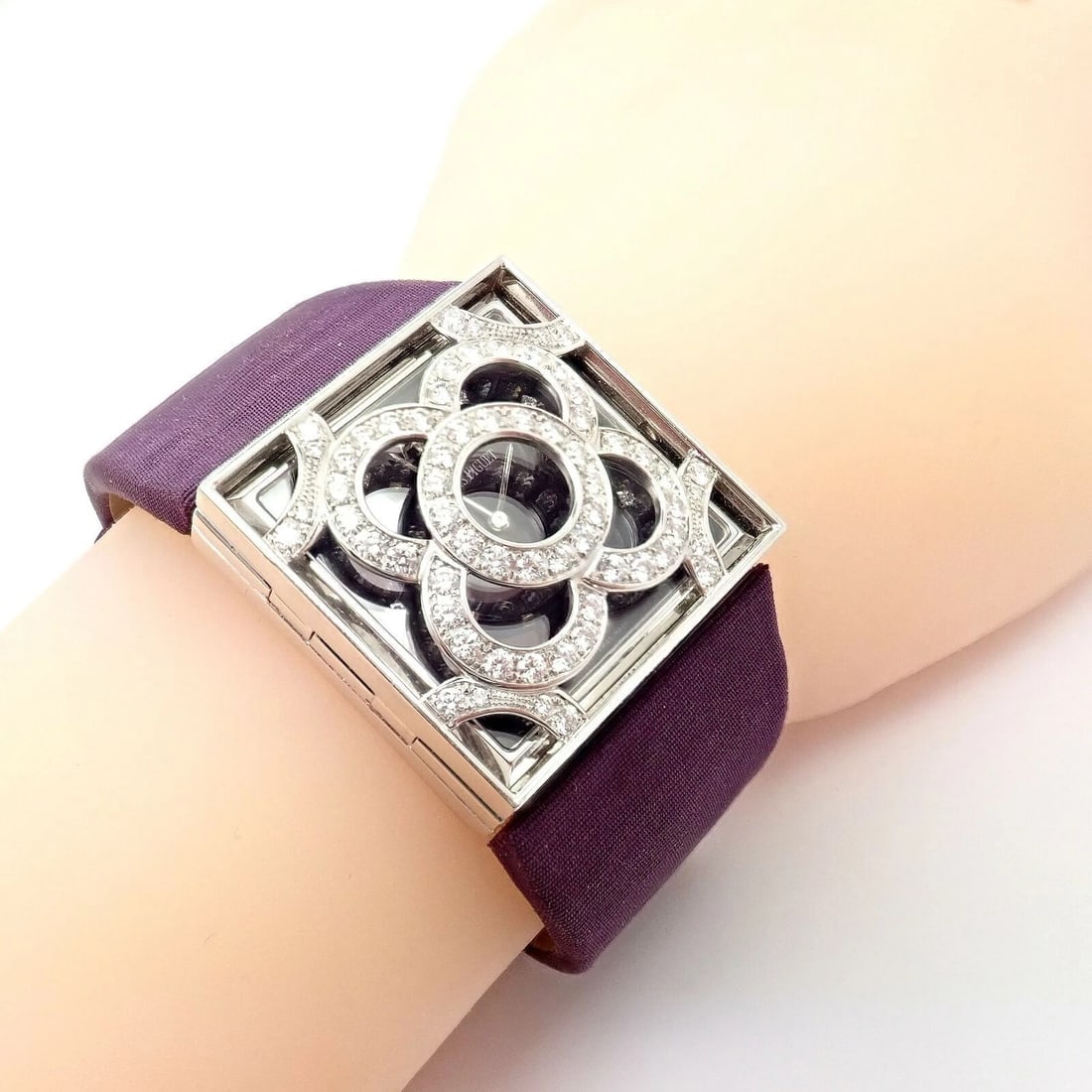 Rare! Authentic Audemars Piguet Danae 18k White Gold Diamond Satin Ladies Watch - 4