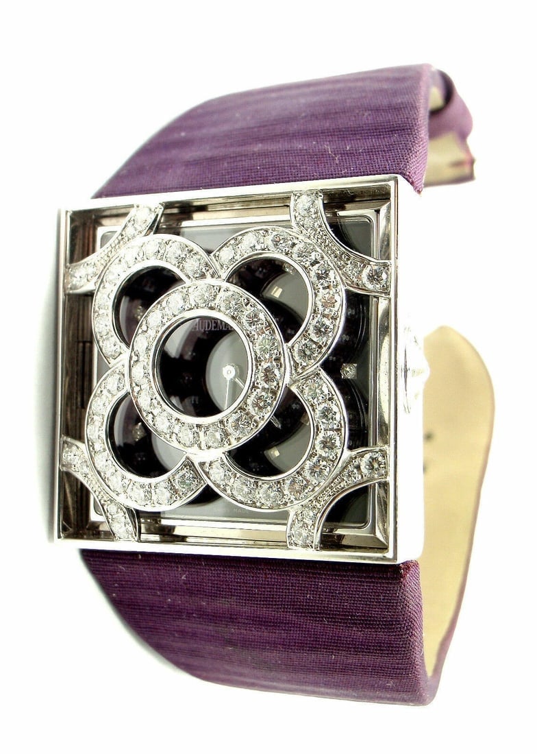 Rare! Authentic Audemars Piguet Danae 18k White Gold Diamond Satin Ladies Watch - 5