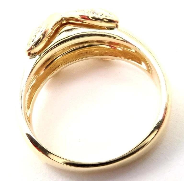 Authentic! Tiffany & Co 18k Yellow Gold Diamond Signature X Band Ring - 4