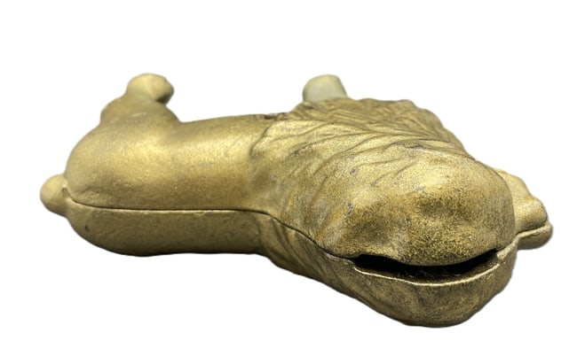 Antique Cast Iron Lion Still Bank c.1890-1900 Original Gold Painted 5" - 5