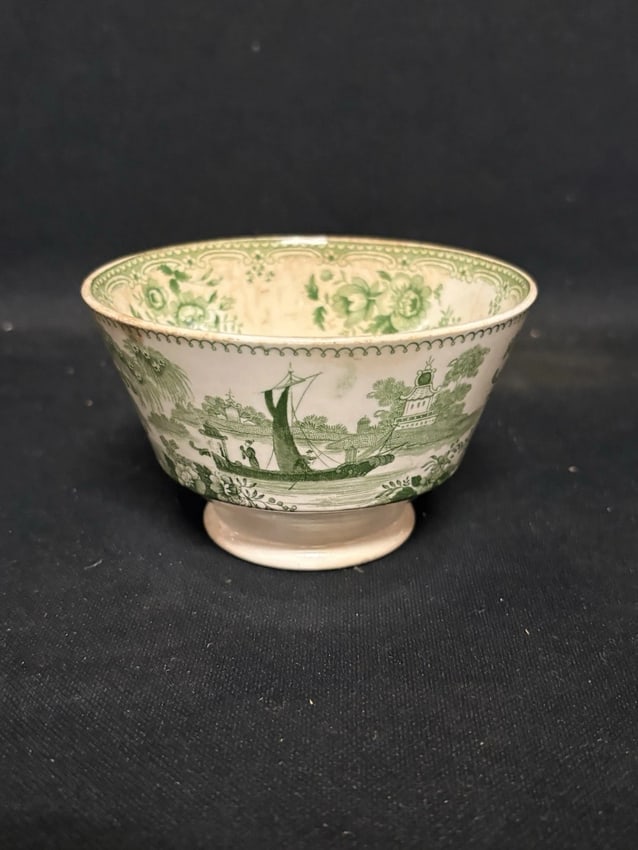 12pc Green Japonica Staffordshire Childs Tea Set - 6