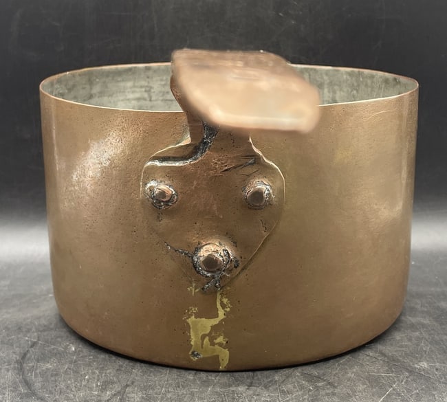 Antique Hand Forged Copper Saucepan / Confectioner's Pot, 5 Quart - 4