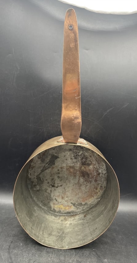 Antique Hand Forged Copper Saucepan / Confectioner's Pot, 5 Quart - 7