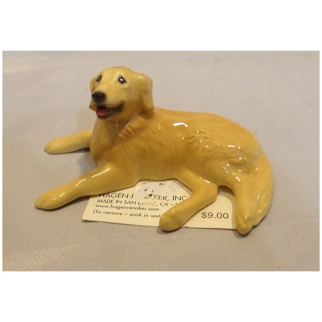 Vintage Golden Retriever Laying by Hagen Renaker Dog Figurine - 2