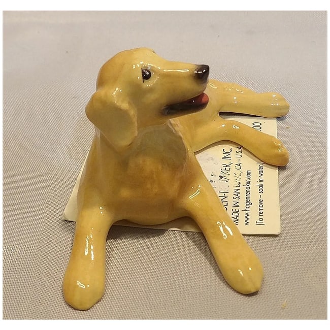 Vintage Golden Retriever Laying by Hagen Renaker Dog Figurine - 3