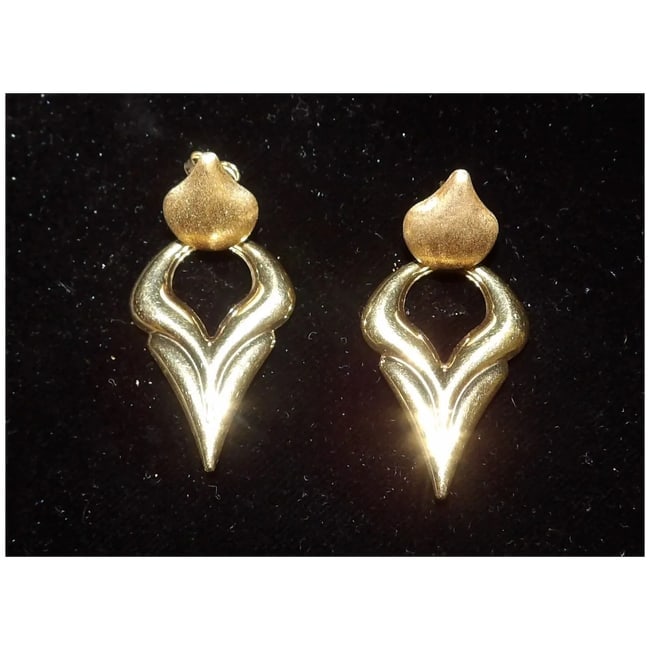 Brev Italian 14 KT Gold Convertible Hearts Earrings - 4
