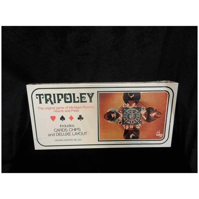 Vintage NOS Tripoley Crown Edition no. 225 Cadco Game Co. 1969 with Turn Table - 2