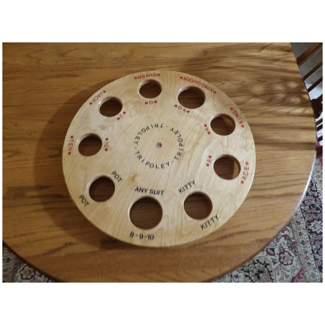 Vintage NOS Tripoley Crown Edition no. 225 Cadco Game Co. 1969 with Turn Table - 7