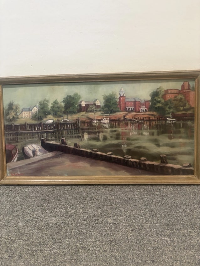 R Caruso Seascape Oil On Board Painting - 2