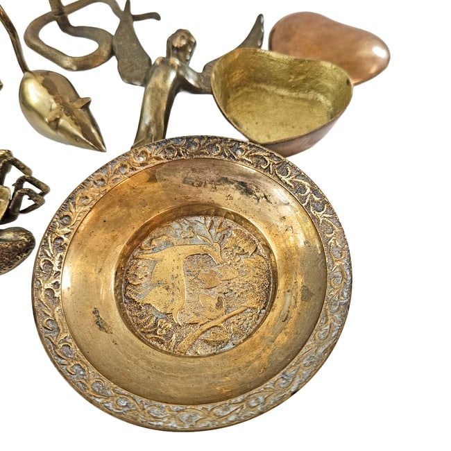 Mixed Brass Collection from Anvils and Angels to Crabs and Snakes - 7