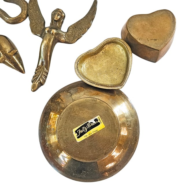 Mixed Brass Collection from Anvils and Angels to Crabs and Snakes - 8