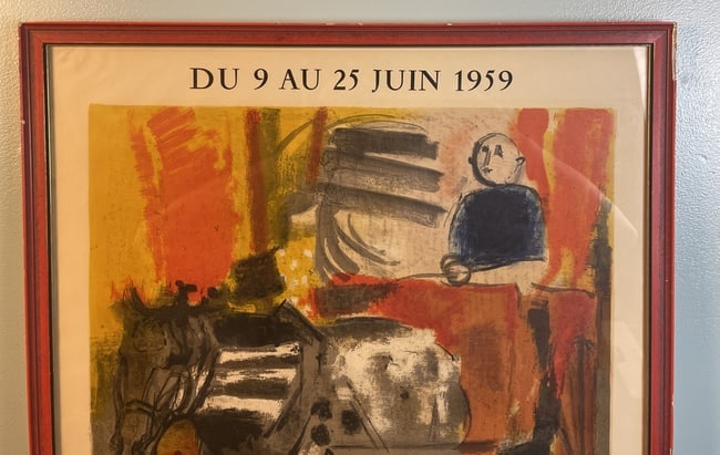 1959 Guiramand Gallerie Poster Framed Mid Century Modern Retro Decor - 2