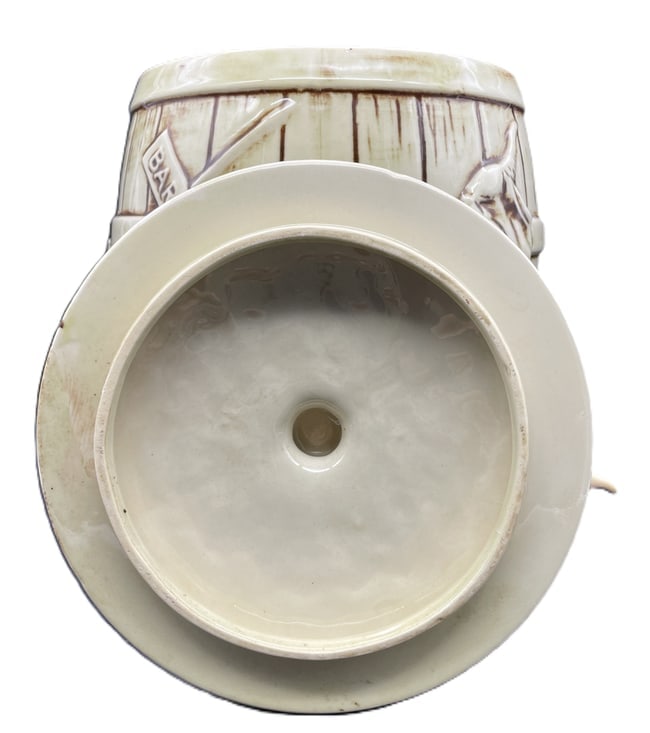 1960 McCoy El Rancho Western Ceramic Drink Dispenser Cookie Jar Style Crock - 5