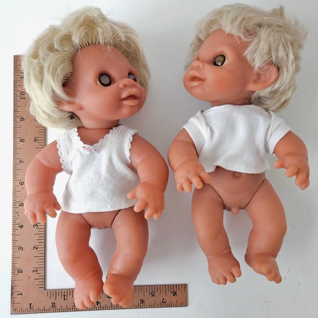 Anatomically Correct Thomas Dam Norfin Trolls 1974 Baby Boy No 3301 & Baby Girl No 3302 - 6
