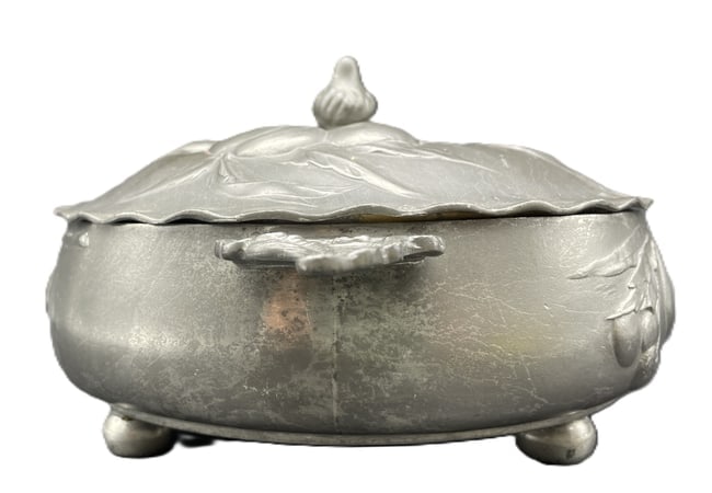 Circa 1900 Kayserzinn 4037 German Art Nouveau Pewter Covered Tureen - 7