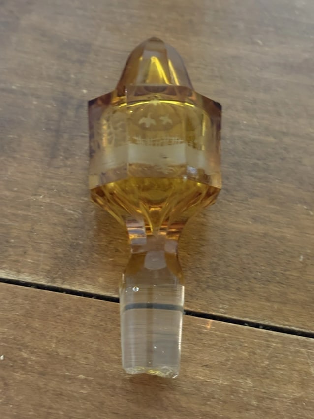 Moser Bohemian Intaglio Cut Glass Decanter - 6