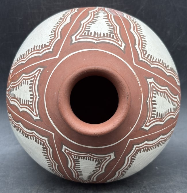 Vintage Quibor, Lara Venezuela Hand-Painted Pottery Vase Signed Base - 5