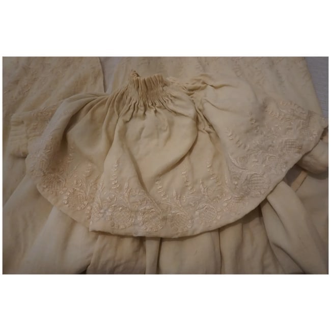 Antique Art Nouveau childs postmortem Bereavement gown - 7