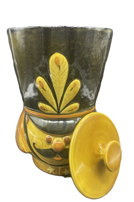 Vintage Italian Toy Soldier Cookie Jar Ceramic Guard Nutcracker Style - 2