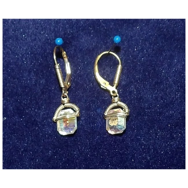 1/20 Gold Filled Crystal Loop Earrings - 4