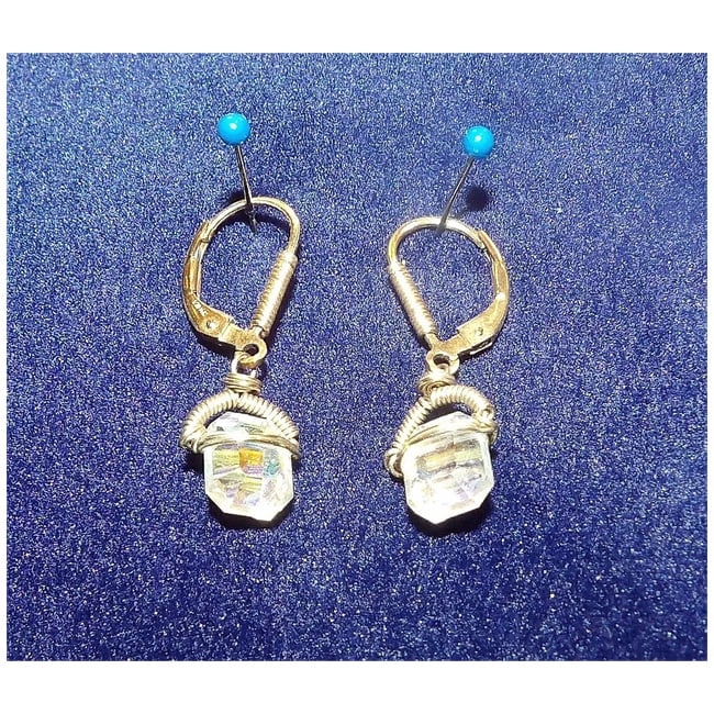 1/20 Gold Filled Crystal Loop Earrings - 5