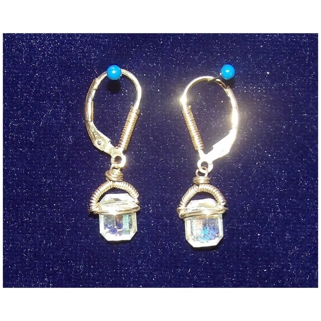 1/20 Gold Filled Crystal Loop Earrings - 6