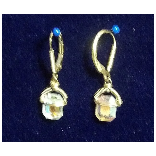 1/20 Gold Filled Crystal Loop Earrings - 7