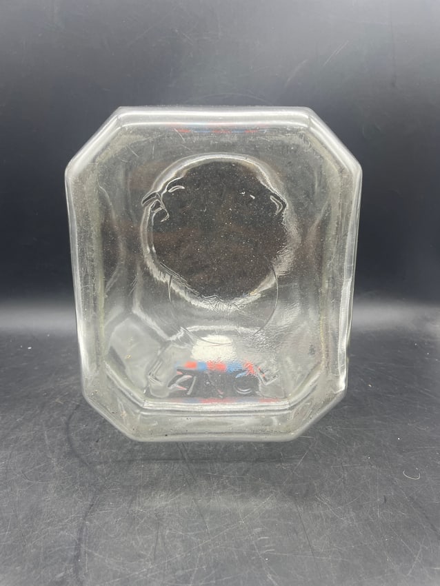 Vintage Lance Store Display Cookie Cracker Jar with Original Red Metal Lid Advertising Counter - 7