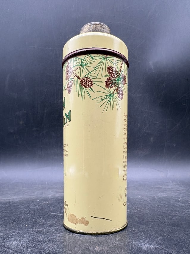 Sana Balm Advertising Tin 4 oz Lithographed Metal Ointment Tin Empty - 3