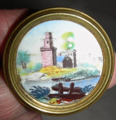 Pr. Battersea Enamel Mirror Supports c.1800 - 6