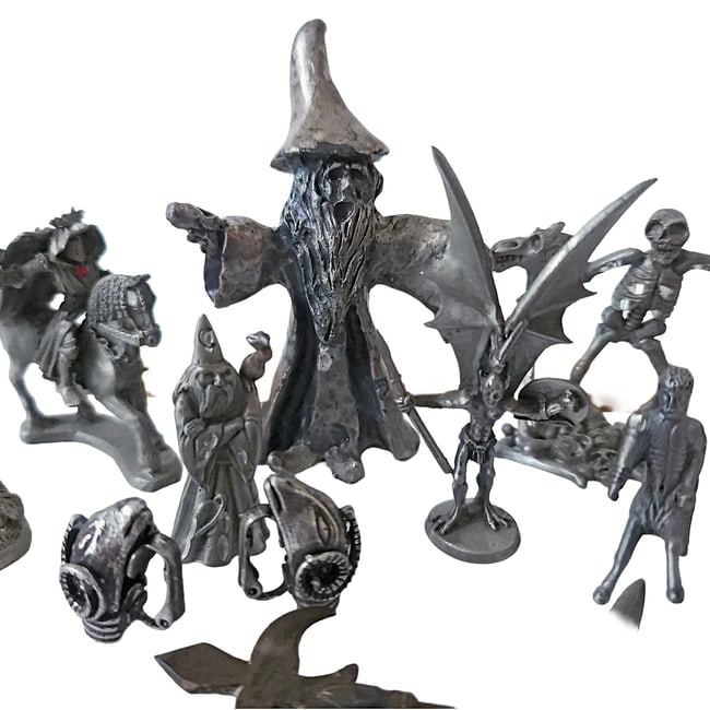 Large Collection of Pewter Wizards and Fantasy Creatures - 3