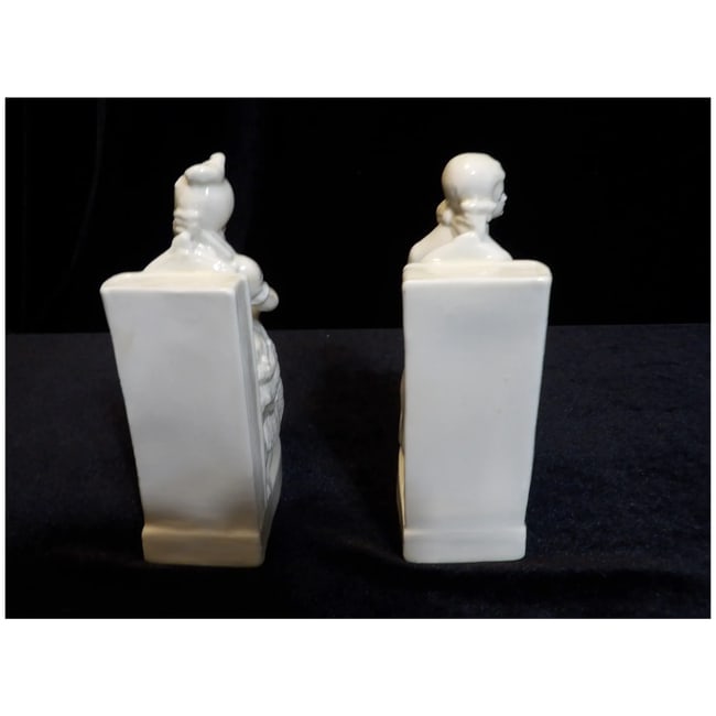 Antique Thuringia Germany Porcelain Bookends - 9